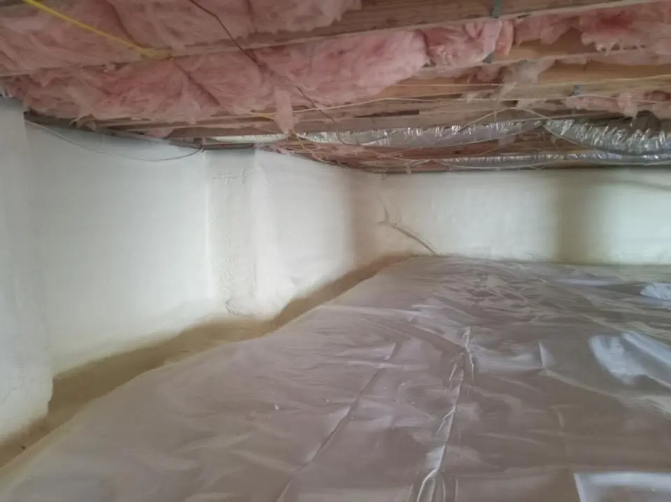 Crawl space encapsulation with closed-cell spray foam for Attic Insulation in South Milwaukee