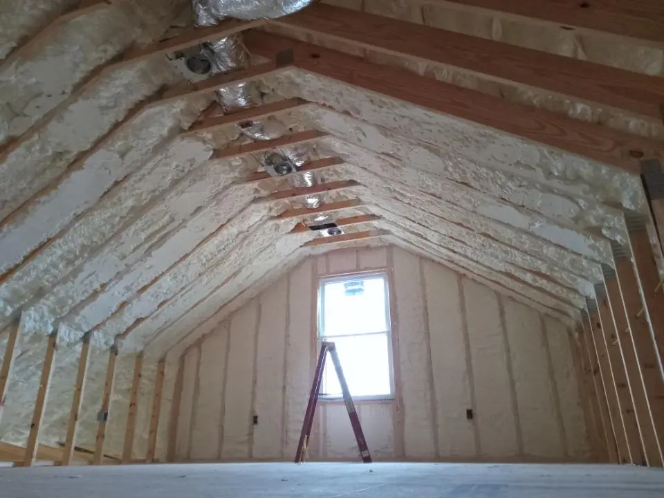 Spray foam roofing application for Crawl Space Insulation project in South Milwaukee